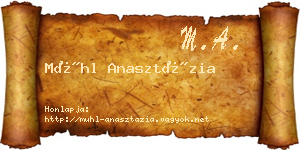 Mühl Anasztázia névjegykártya